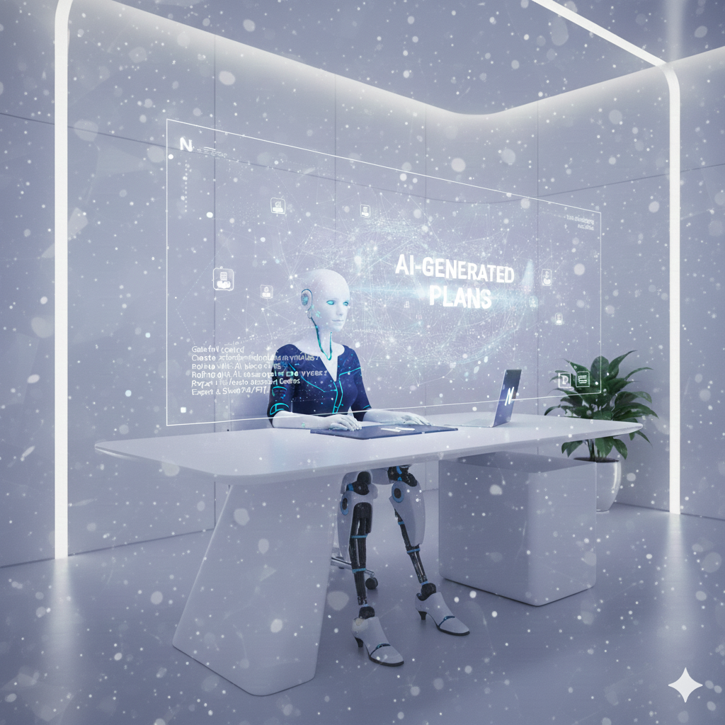 AI business plan workspace